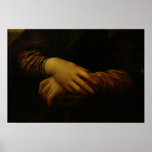 Mona Lisa, detail of her hands, c.1503-06 Poster