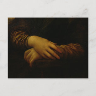 Mona Lisa, detail or her hand, c.1503-06 Postcard