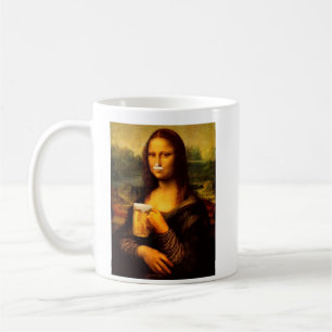 Mona Lisa drinking beer Beer lovers  Coffee Mug