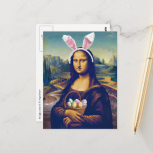 Mona Lisa Easter Postcard