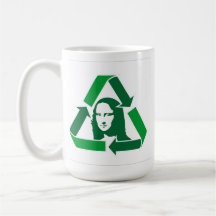 Mona Lisa Eco-Friendly Recycle Symbol Art