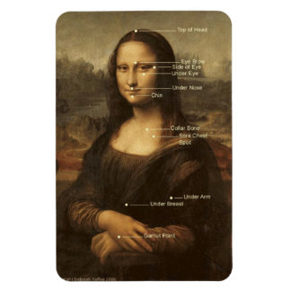Mona Lisa EFT Tapping Points 4"x6" flexible magnet