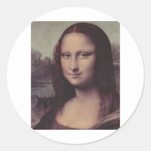 Mona Lisa Face Classic Round Sticker