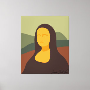 Mona Lisa Face Painting da Vinci Canvas Art