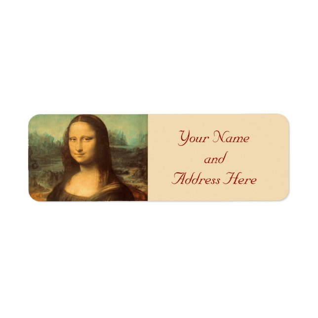 Mona Lisa Fine Art Return Address Labels (Front)