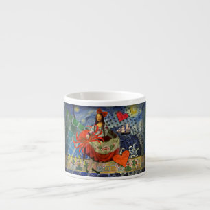 Mona Lisa Fun Zodiac Whimsical  Espresso Cup
