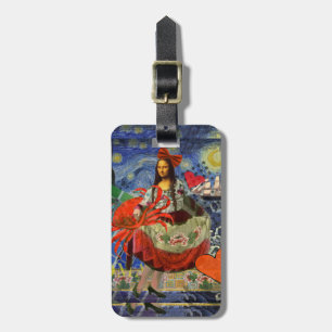 Mona Lisa Fun Zodiac Whimsical Luggage Tag