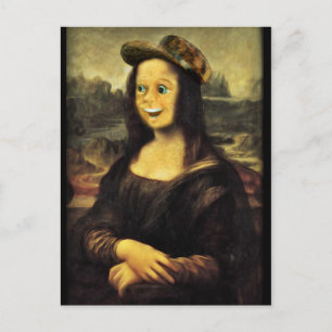 Mona Lisa Funny Face Postcard