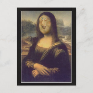 Mona Lisa Funny Face Postcard