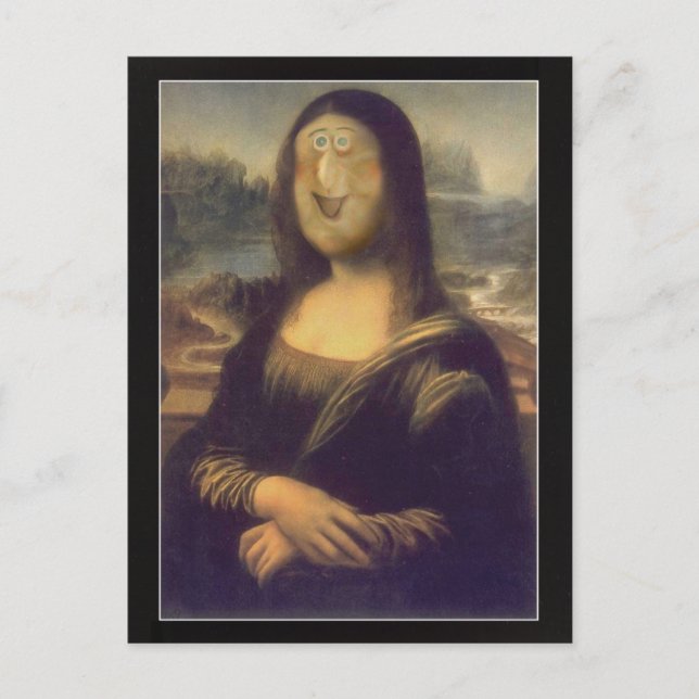 Mona Lisa Funny Face Postcard (Front)