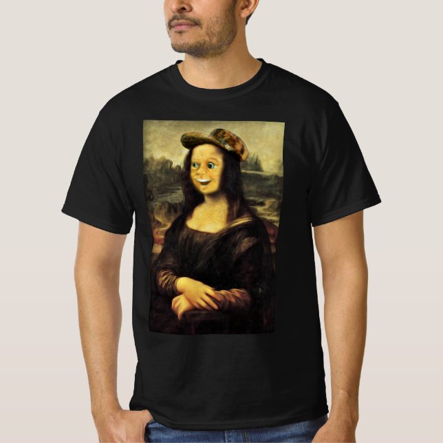 Mona Lisa Funny Face T-Shirt (Front)