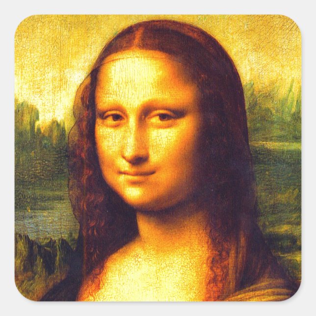 Mona Lisa gift Square Sticker (Front)