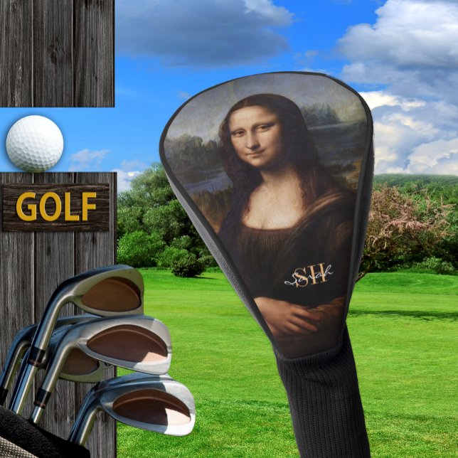 Mona Lisa Golf, monogrammed, Leonardo da Vinci Golf Head Cover (Creator Uploaded)