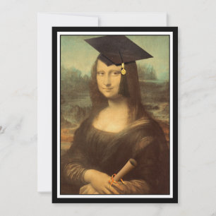 Mona Lisa Graduation Grad Cap Announcement