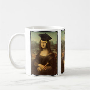 Mona Lisa Graduation Grad Cap Coffee Mug
