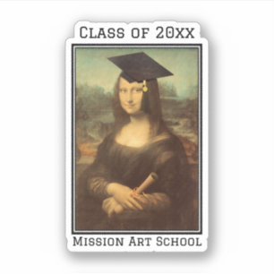 Mona Lisa Graduation Sticker