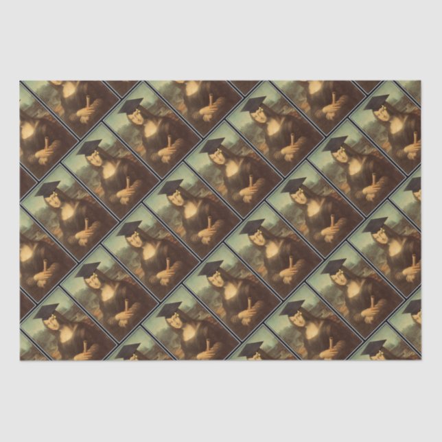 Mona Lisa Graduation Tissue Paper (Front)
