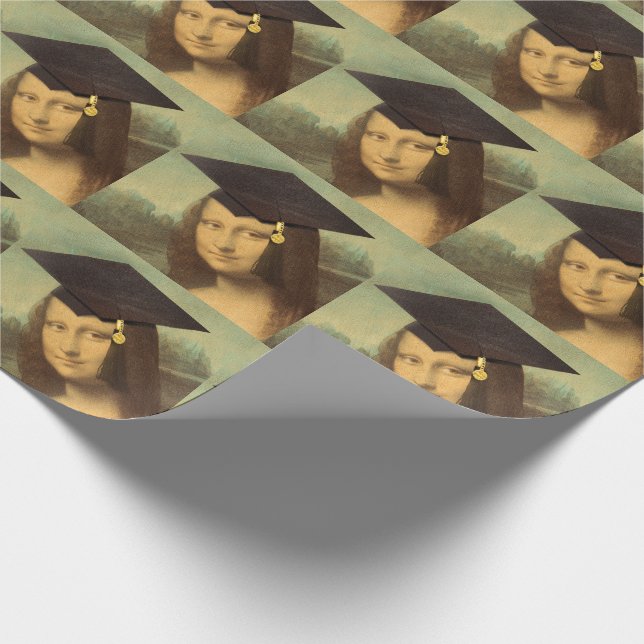 Mona Lisa Graduation   Wrapping Paper (Corner)