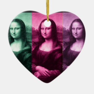 Mona Lisa Green Pink Purple Ceramic Tree Decoration