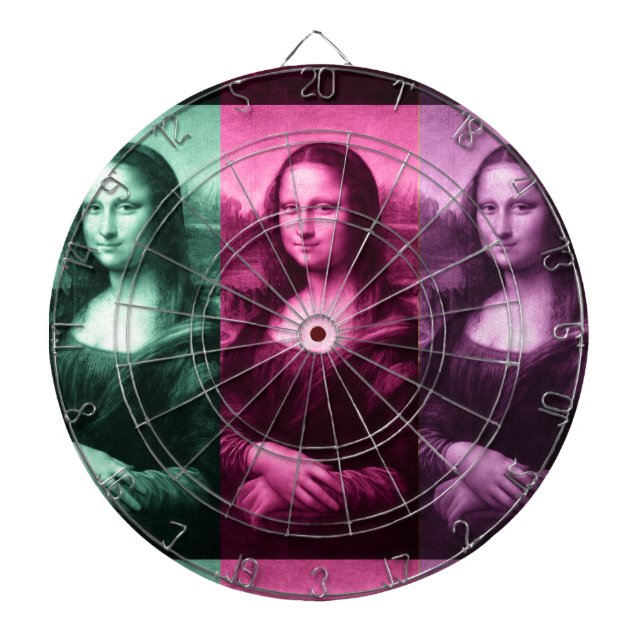 Mona Lisa Green Pink Purple Dartboard (Front)