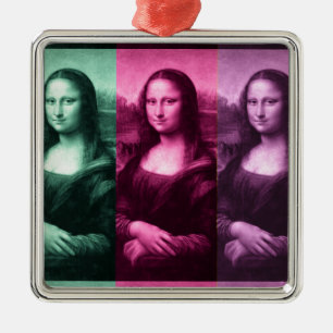 Mona Lisa Green Pink Purple Metal Tree Decoration