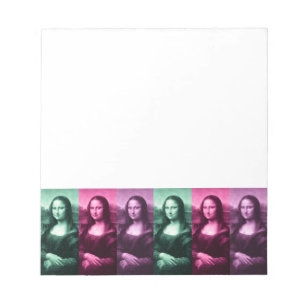 Mona Lisa Green Pink Purple Notepad