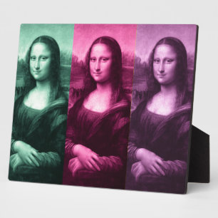 Mona Lisa Green Pink Purple Plaque