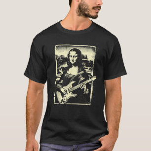 Mona Lisa Guitar Music Teacher Novelty Funny Elect T-Shirt