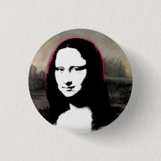Mona Lisa Head 3 Cm Round Badge