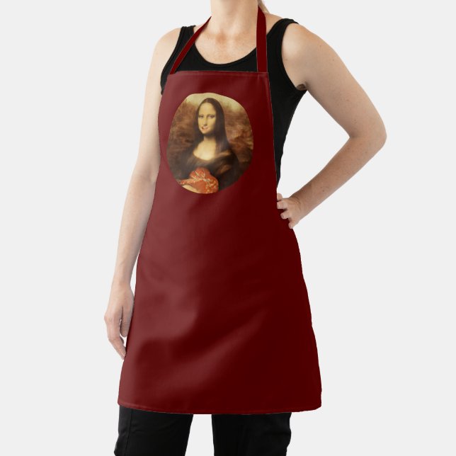 Mona Lisa Heart Valentine's Day Kiss Apron (Insitu)