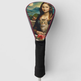 Mona Lisa &her cat  -  Summer vibes \ Golf Head Cover