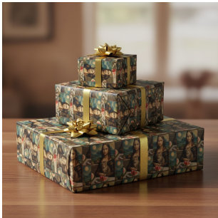 Mona Lisa &her cat - Summer vibes \ Wrapping Paper