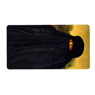 Mona Lisa Hidden Behind Burqa