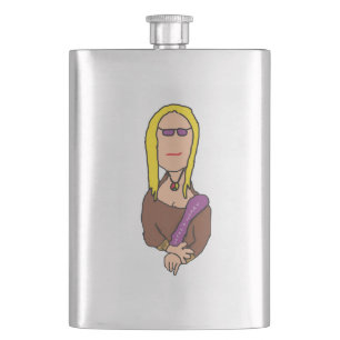 Mona Lisa Hip Flask