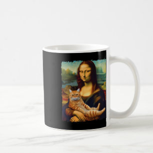 Mona Lisa Holding Cat Portrait Art Painting Kitty  Coffee Mug
