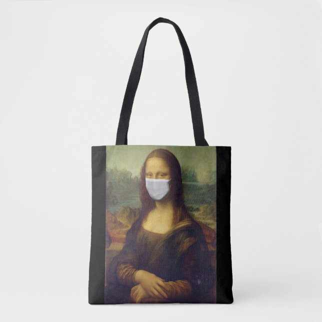 Mona lisa in a surgical mask leonardo da Vinci Tote Bag (Front)