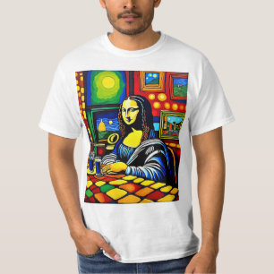 Mona Lisa in Cafe 2 T-Shirt