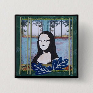Mona Lisa in the Country 15 Cm Square Badge