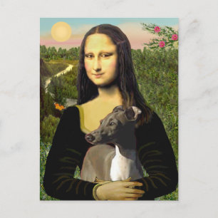 Mona Lisa - Italian Greyhound Postcard