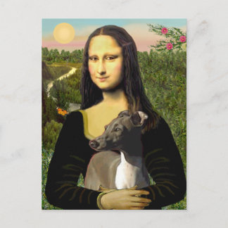 Mona Lisa - Italian Greyhound Postcard