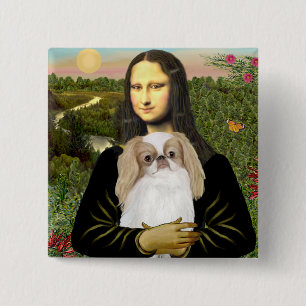 Mona Lisa - Japanese Chin (L1) 15 Cm Square Badge