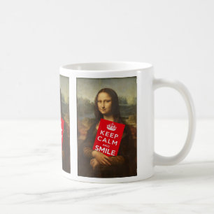 Mona Lisa Keep Calm And Smile Coffee Mug