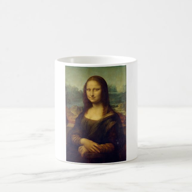 Mona Lisa, Leonardo da Vinci Coffee Mug (Center)