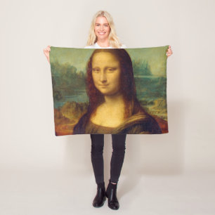 Mona Lisa, Leonardo da Vinci Fleece Blanket