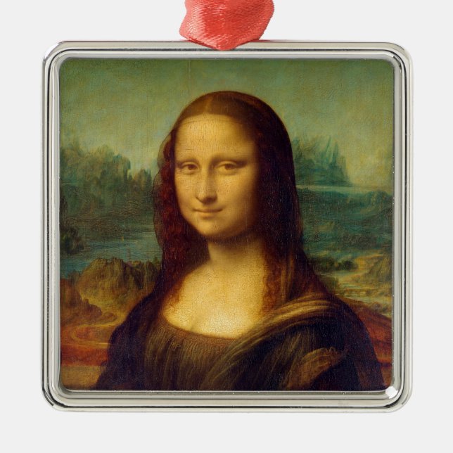 Mona Lisa - Leonardo da Vinci Metal Tree Decoration (Front)