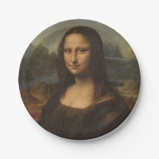 Mona Lisa Leonardo Da Vinci Paper Plate