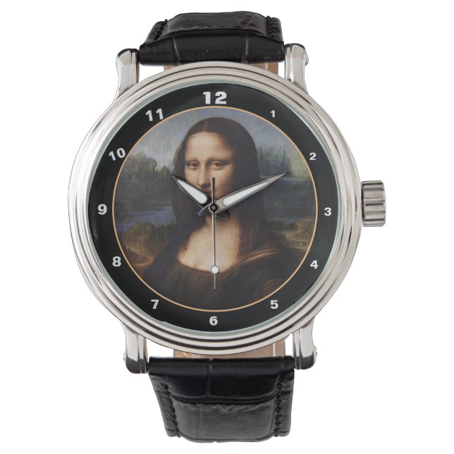 Mona Lisa & Leonardo da Vinci /vintage Italy Watch (Front)