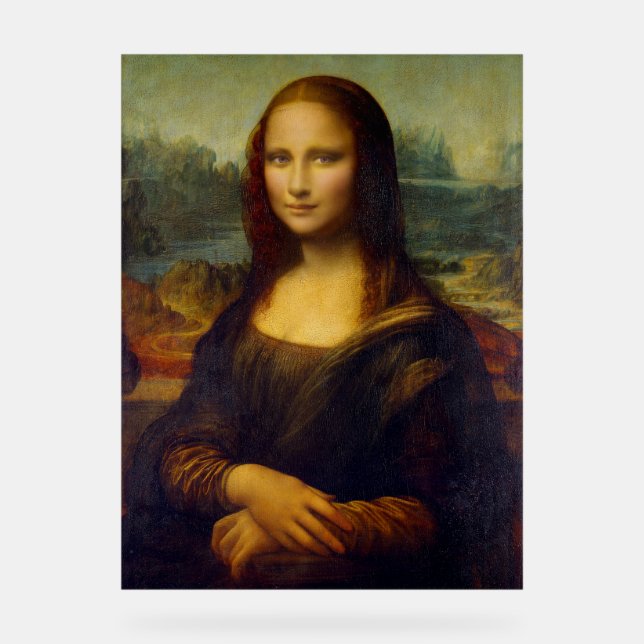 Mona Lisa Leonardo France  Acrylic Sign (Front)