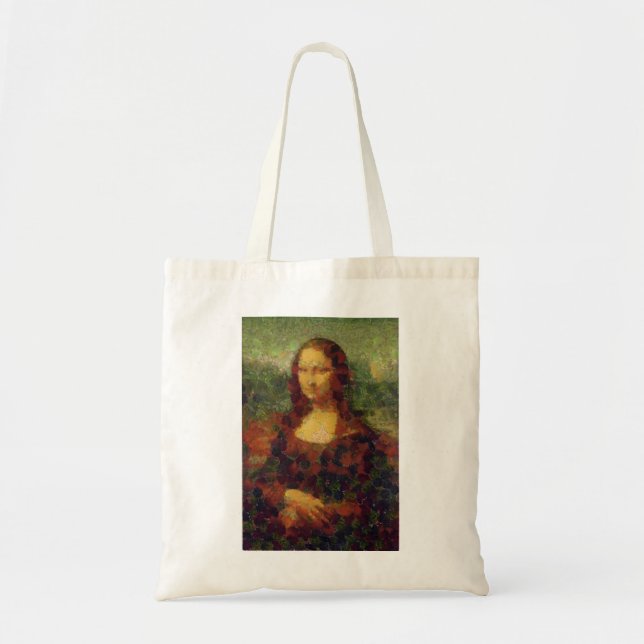 Mona Lisa Lettuce Fine Art Vegan Parody Tote Bag (Front)