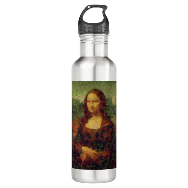 Mona Lisa Lettuce Fine Art Vegan Spoof  710 Ml Water Bottle (Front)
